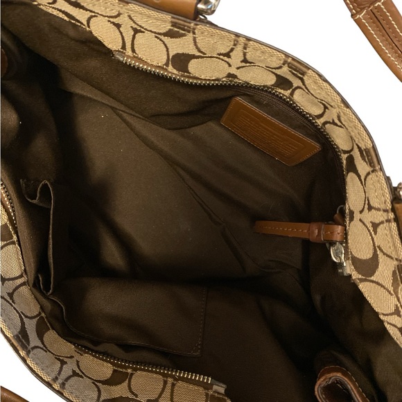 Coach Soho Signature Canvas & Leather Tote Bag F13742 | Like New + Dust Bag - Picture 4 of 13